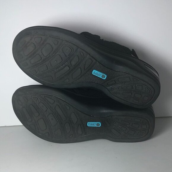 BZEES Sandal Women's Size 9 Black Slingback Open Toe Bow Detail Daisy - Picture 3 of 13